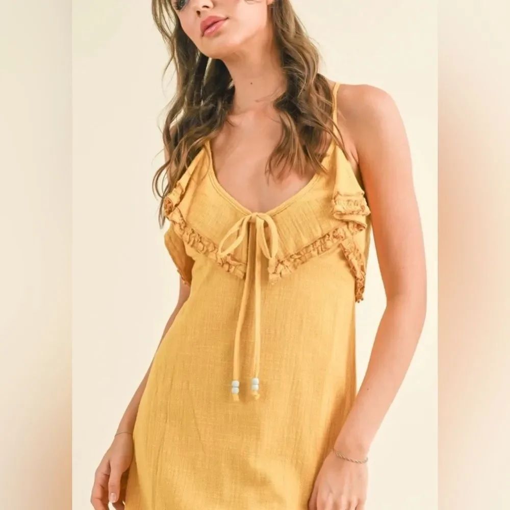 Free People Forever Love Orange Mini Dress Size Large